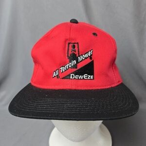 Vintage Trucker Hat DewEze Mower Red Snapback Baseball Younan Hat